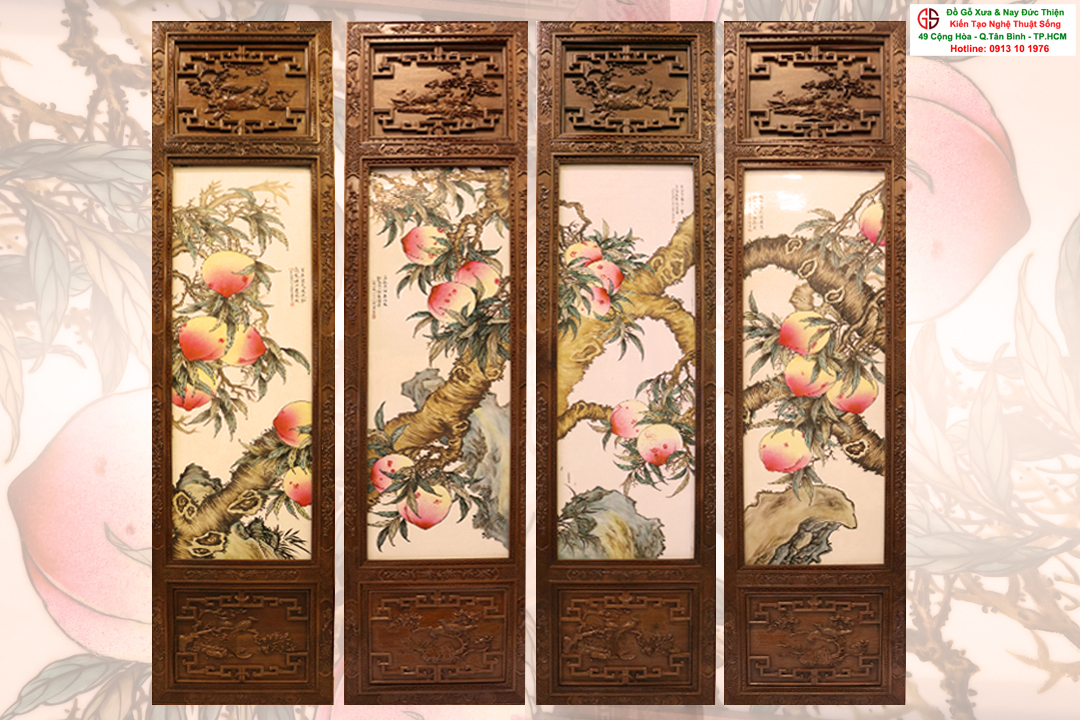 Tranh Gốm Sứ Đào Tiên