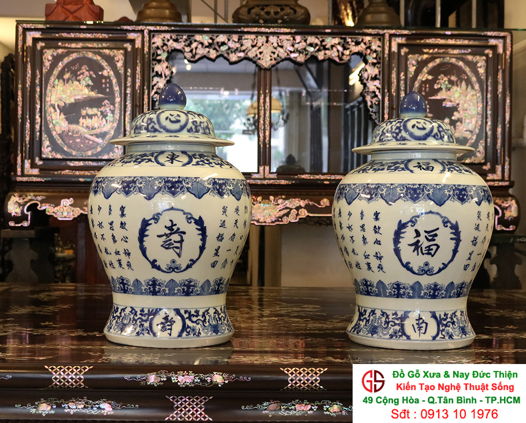 Chóe Sứ Đẹp: Chóe Sứ Vẽ Chữ Tàu
